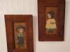 Folk Art paintings of Framed Amish Children
