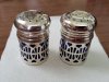 Set Of Colbalt Blue & Silver Salt & Pepper Shakers