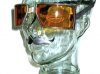Antique Amber Cesco Aviator Goggles Vintage Safety Glasses Dieselpunk Steampunk USA