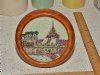 vintage Burmese round Framed art temple Mosaic gem art from Burma wood frame gemstone painting gem stone painting