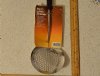 New Old Stock Vintage Ekco Utensil Lifter drainer slotted spoon serving Spatula black plastic handle stainless steel made in Usa