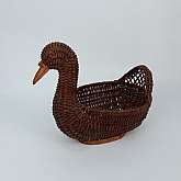 Vintage Brown Woven Duck Basket