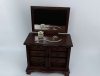 Large Wood Jewelry Chest with Mirror ~ Vintage Jewelry Box ~ Japan