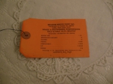 cool old dairy tags - circa 1960s -  orange card stock type tag with wired intact