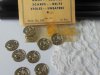vintage decorative silver metal coin sewing notions - new old stock circa 1950s