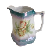 Lusterware ceramic water pitcher serveware vintage