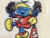 1980s Unused Smurfette Patch Cheerleader