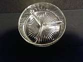 Depression Glass Divided 4 Compartment 8" Round Serving Dish Candy Relish