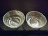 Early Indonesia Imported Wavy Striped Glass Salad Or Dessert Bowl's! 2 pcs.