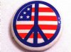 Vintage 1969 Easy Rider Peace Flag Button Badge