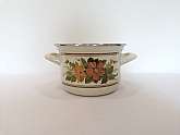 Vintage enamel pot / EMO Celje / Enamel bowl / Flowers pot / Yugoslavia / 70s / Decordiameter: 12 cmheight: 10 cmbeautifully preserved