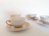 Vintage Coffe cup set, 4pcs Coffee cup and saucer Titov Veles Jugoporcelain, Kitchen decor, Yugoslavia tea cup