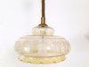 Vintage pendant light, chandelier, 70's glass hanging light, amber glass light fixture