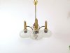 Mid Century Chandelier / Vintage Pendant Light / Rustic Elegant Light Fixture / Yugoslavia 1970's / 