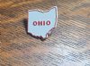 Ohio State Map Vintage Lapel Pi