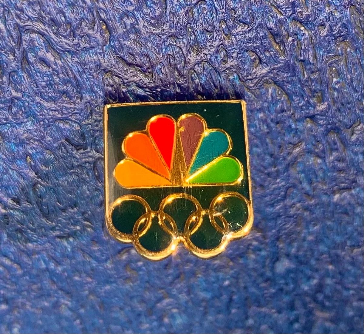 Vintage U.S. Olympics NBC colorful enamel pin 