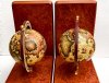 WORLD GLOBE WOODEN BOOOKENDS