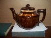 Antique TEAPOT by PRICE Bros BURSLEM~Larger Size~Tortoise Shell Glaze~circa 1900 mark