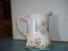 HOMER LAUGHIN MILK pitcher-Hudson pattern plus personalized hand decoration-One of a kind-dates about 1910.