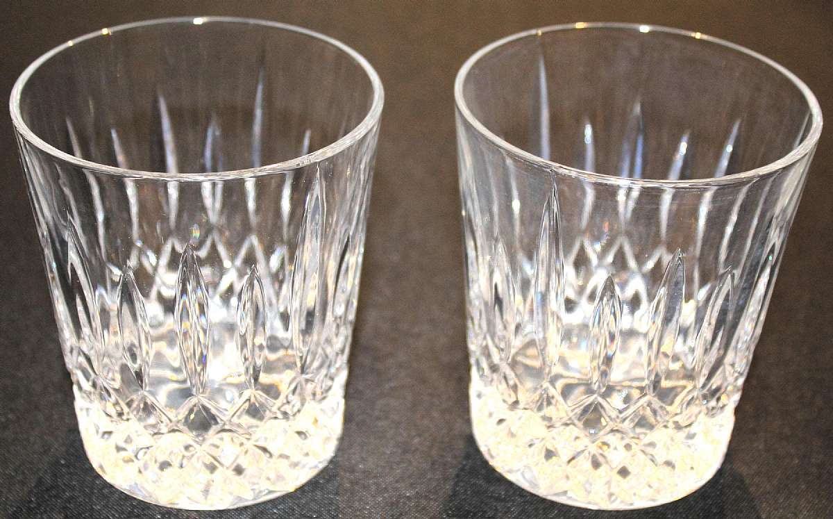 Up for sale are these Mikasa Old Dublin Set Of Two Double Old Fashioned Glasses in excellent condition with no chips or cracks. The glasses measure approx. 4"T by 3 1/2"W. Shipping Excludes: Alaska/Hawaii, US Protectorates, APO/FPO, PO BoxShip