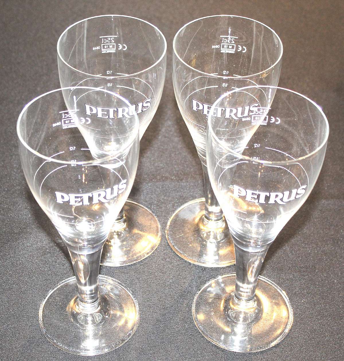 Up for sale are these Ritzenhoff  Petrus Belgian Set Of Four Beer Glasses in excellent condition with no chips or cracks. They measure approx. 8 1/4"T by 3 1/4"W.  Shipping Excludes: Alaska/Hawaii, US Protectorates, APO/FPO, PO BoxShipping Pro