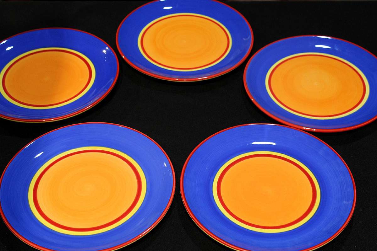 Up for sale are these Dansk Caribe Bahama Blue Set Of Five Dinner Plates in great condition with no chips or cracks. They measure approx. 10 5/8"W.Shipping Excludes: Alaska/Hawaii, US Protectorates, APO/FPO, PO BoxShipping Provided to the United St