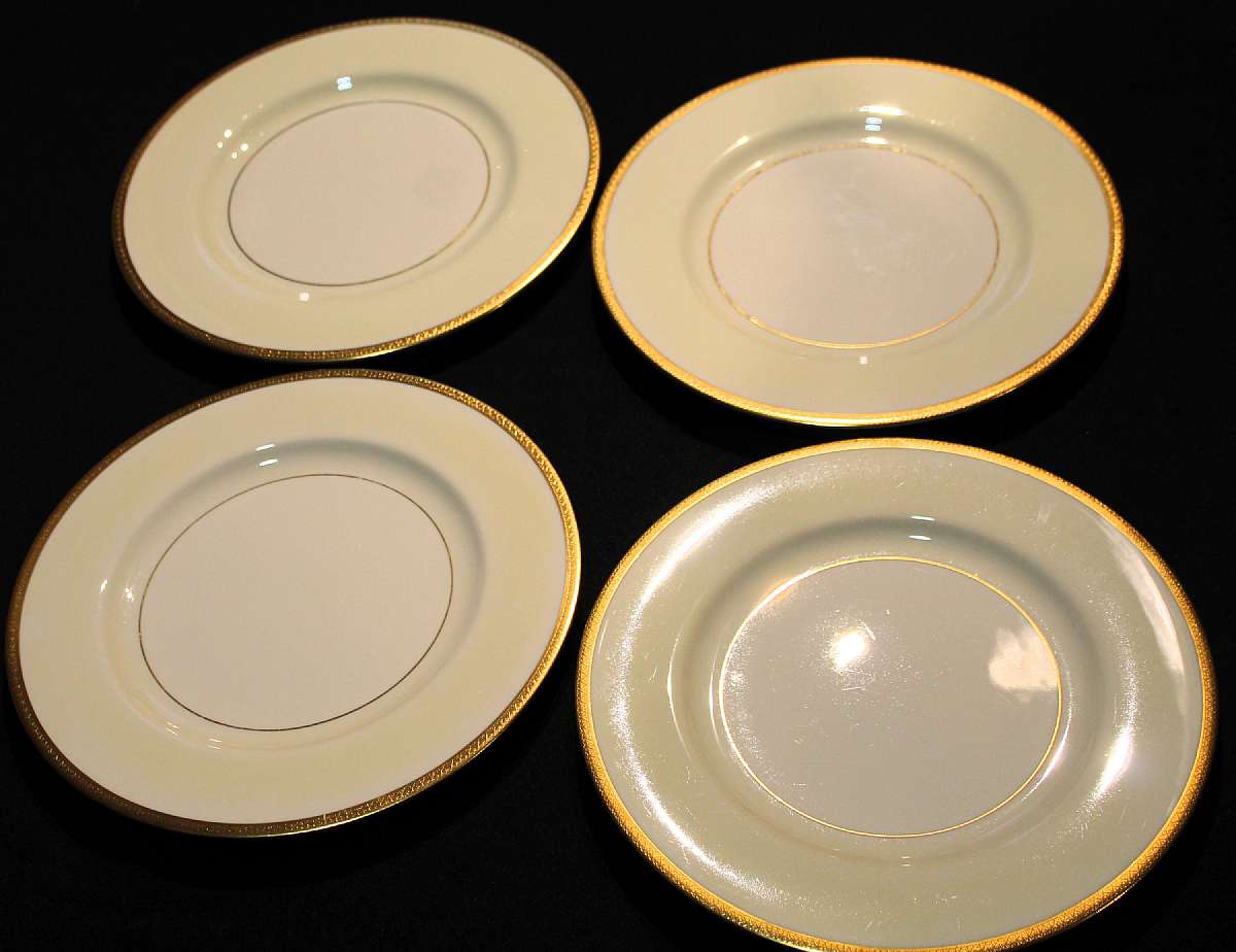 Up for sale are these Theodore Haviland Milford Set Of Four Dinner Plates in great condition with no chips. Circa 1951.  They measure approx. 10 3/4"W. Please see my other sales for more of this pattern. Shipping Excludes: Alaska/Hawaii, US Protecto