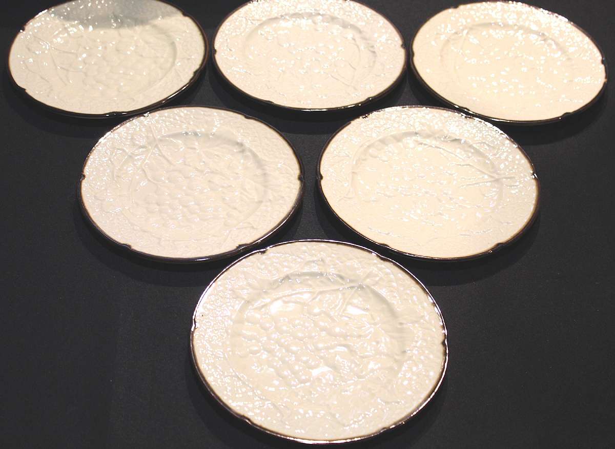 Up for sale are these Certified International Bordeaux Ivory Set Of Six Salad Plates in great condition with no chips or cracks. They measure approx. 9 1/4"W.  Shipping Excludes: Alaska/Hawaii, US Protectorates, APO/FPO, PO BoxShipping Provided to