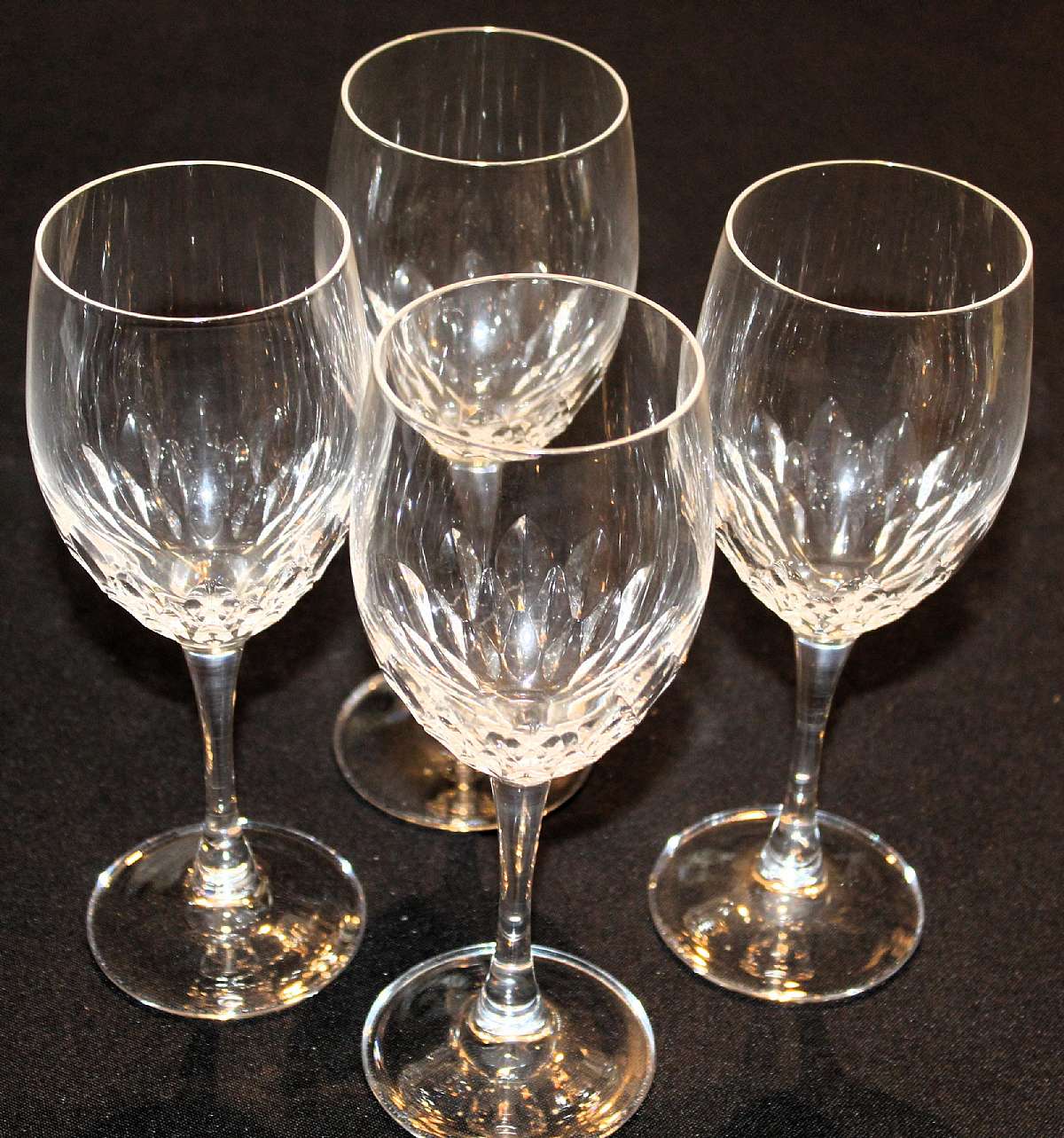 Up for sale are these Cristal Dâ€™Arques Durand Juan Set Of Four Wine Glasses in excellent condition with no chips or cracks. They measure approx. 6 3/4"T by 2 1/4"W.Shipping Excludes: Alaska/Hawaii, US Protectorates, APO/FPO,