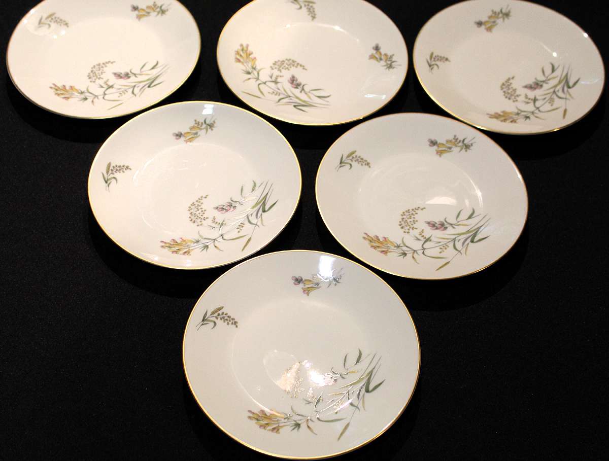 Up for sale are these Rosenthal Summer Blossoms Ivory Set Of Six Salad Plates in excellent condition with no chips or cracks. They measure approx. 7 7/8"W.  Shipping Excludes: Alaska/Hawaii, US Protectorates, APO/FPO, PO BoxShipping Provided to the