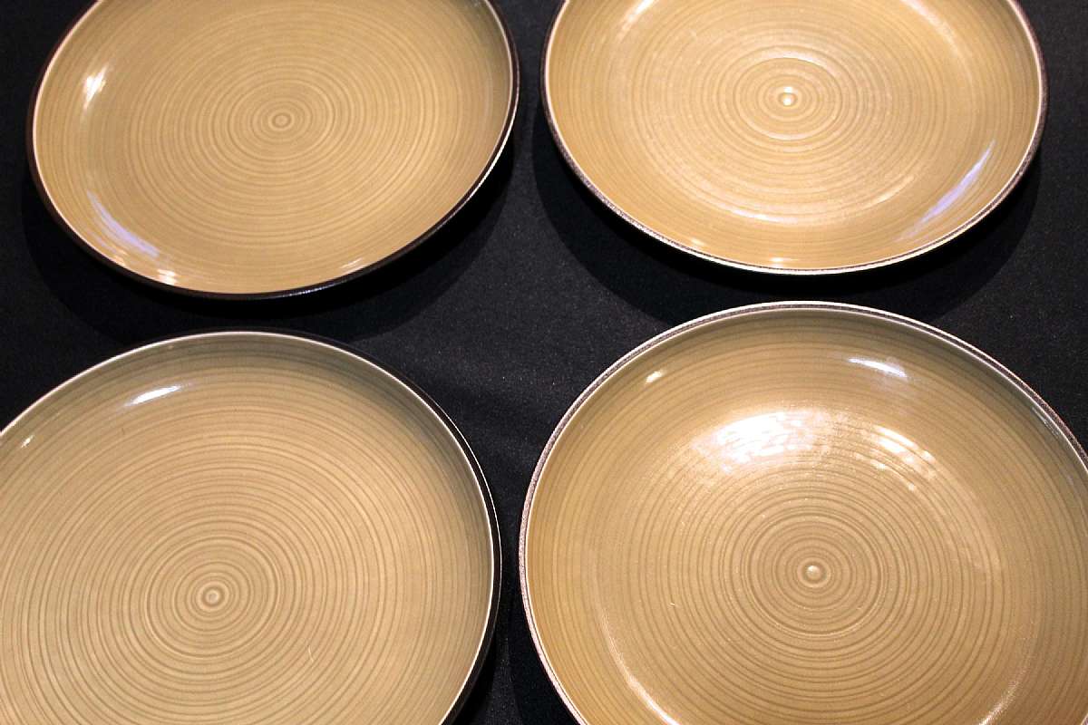 Up for sale are these Dansk Spin Tan Set Of Four Dinner Plates in excellent condition with no chips or cracks. They measure approx. 10 1/2"W. Please see my other sales for more of this pattern.Shipping Excludes: Alaska/Hawaii, US Protectorates, APO/