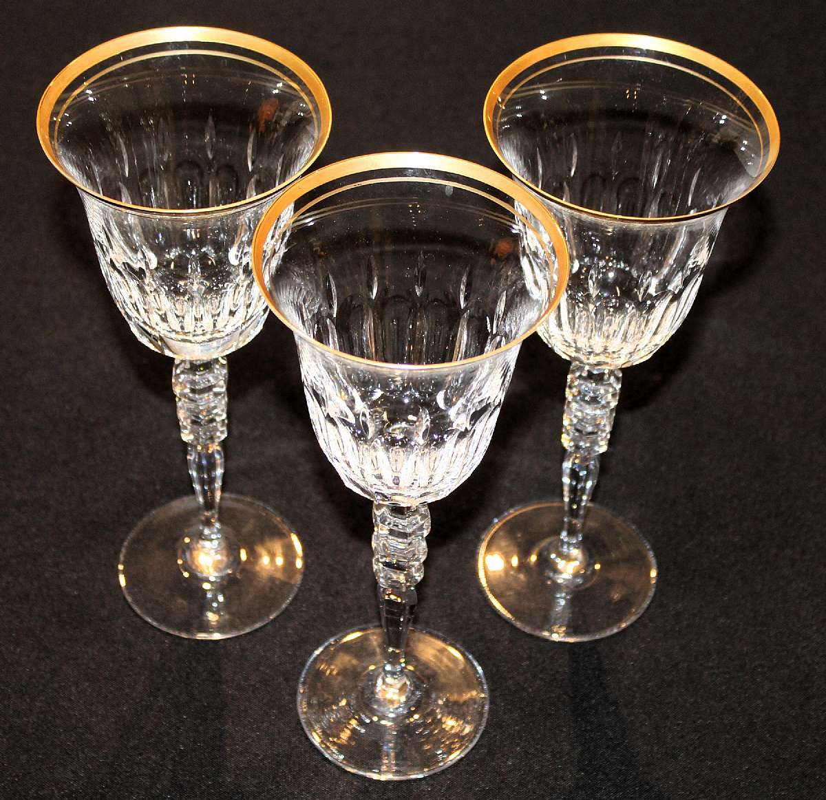 Up for sale are these Mikasa Imperial Set Of Three Water Goblets. They Measure approx. 9 1/2"T by 4"W and are in excellent condition with no chips or cracks.  Shipping Excludes: Alaska/Hawaii, US Protectorates, APO/FPO, PO BoxShipping Provided