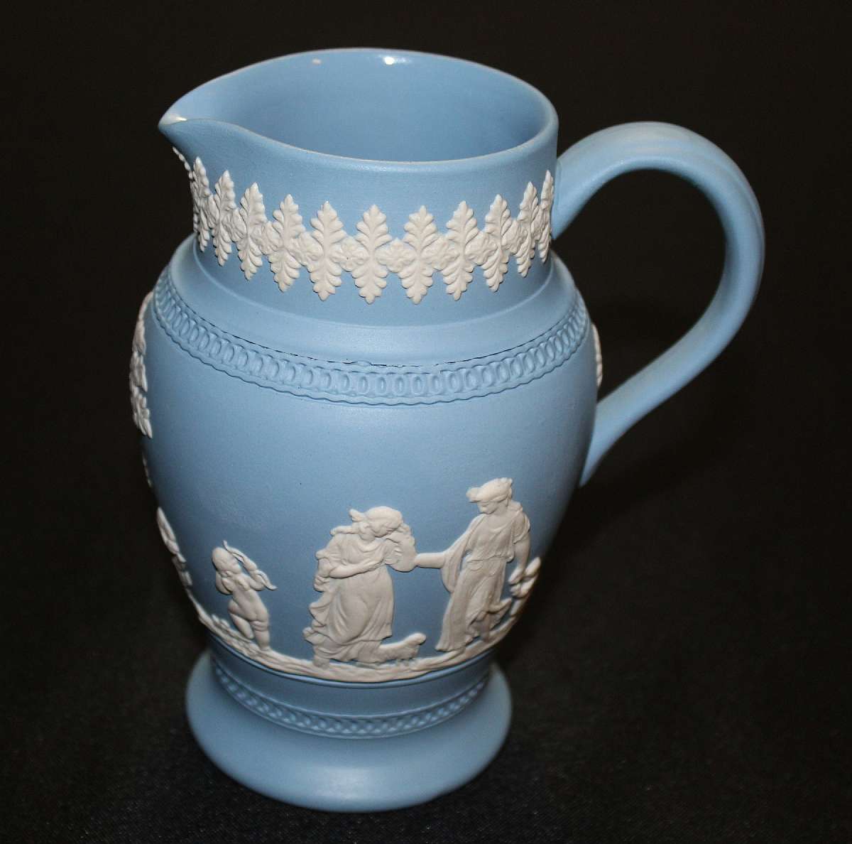 Up for sale are these Vintage Dudson Hanley Jasper Ware Pitcher Jug in great condition with no chips or cracks. It measures approx. 6"T. Shipping Excludes: Alaska/Hawaii, US Protectorates, APO/FPO, PO BoxShipping Provided to the United States Only.