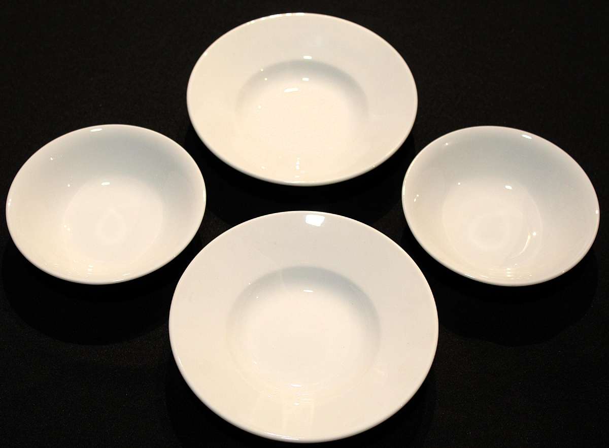 Up for sale is this Dudson Stoke-On-Trent England White China Set of four Bowls in excellent condition. Included are two 7 7/8" Bowls and Two 6 3/8" Bowls. Shipping Excludes: Alaska/Hawaii, US Protectorates, APO/FPO, PO BoxShipping Provided to
