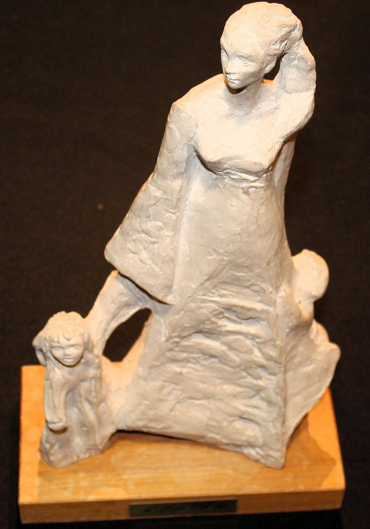 Up for sale is this Fantastic Austin Products 1979 To Mother With Love Figurine in Great condition with no chips or cracks. Measures approx. 14 1/2" T not measuring the wood stand and is about 8"W.  Sculptor - Claude Le Clerc. Material is hard plaster wit