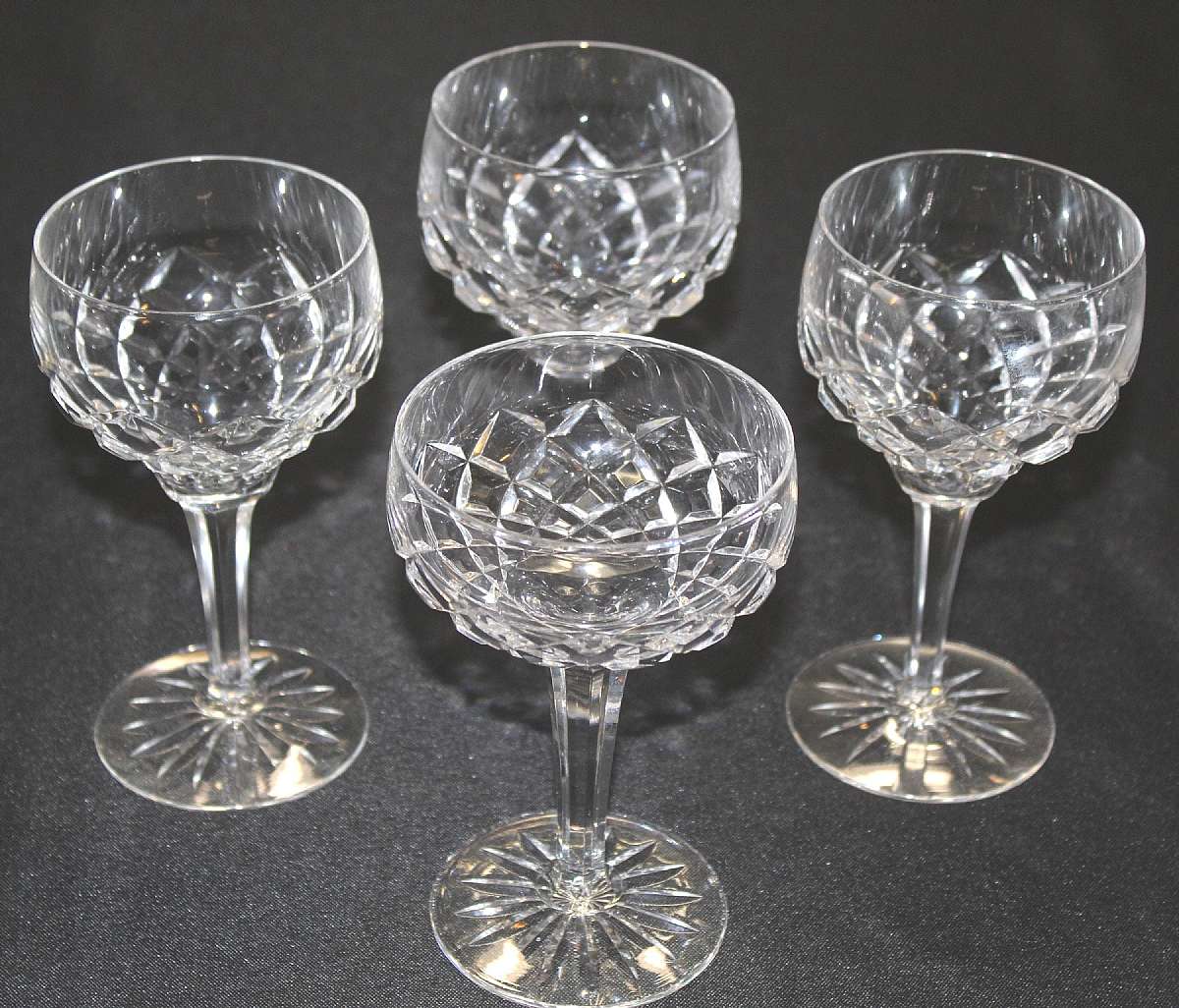 Up for sale are these Beautiful Swedish Eugene Pattern Set Of 3 Water & 1 Crystal Champagne Glasses in excellent condition with no chips or cracks. The Champagne Glass measure approx. 5 3/4"T by 3 5/8"W and the water glasses about 6 3/4"T by 3 1/4"W Gorge