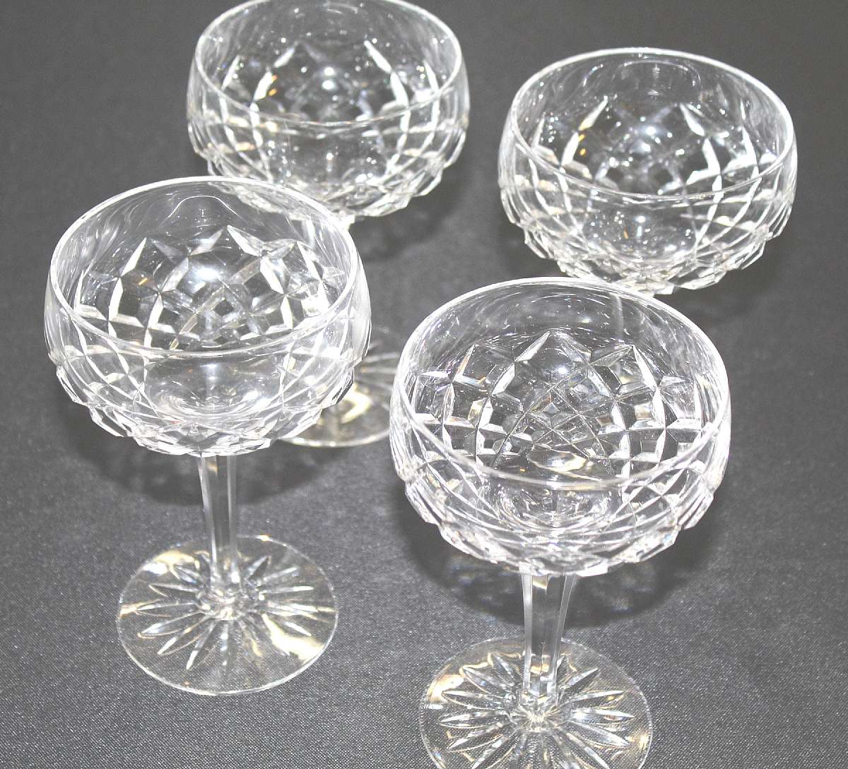 Up for sale are these Beautiful Swedish Eugene Pattern Set Of Four Crystal Champagne Glasses in excellent condition with no chips or cracks. The Champagne Glasses measure approx. 5 3/4"T by 3 5/8"W. Gorgeous Vintage Crystal Stemware.Shipping Ex