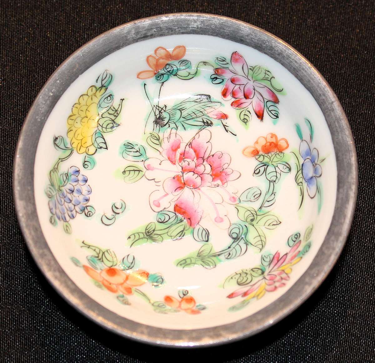 Up for sale is this Small ACF Porcelain Ware Decorative Bowl. Base is metal. Measures approx. 4 1/8"W by 1 1/8"D.  Shipping Excludes: Alaska/Hawaii, US Protectorates, APO/FPO, PO BoxShipping Provided to the United States Only.