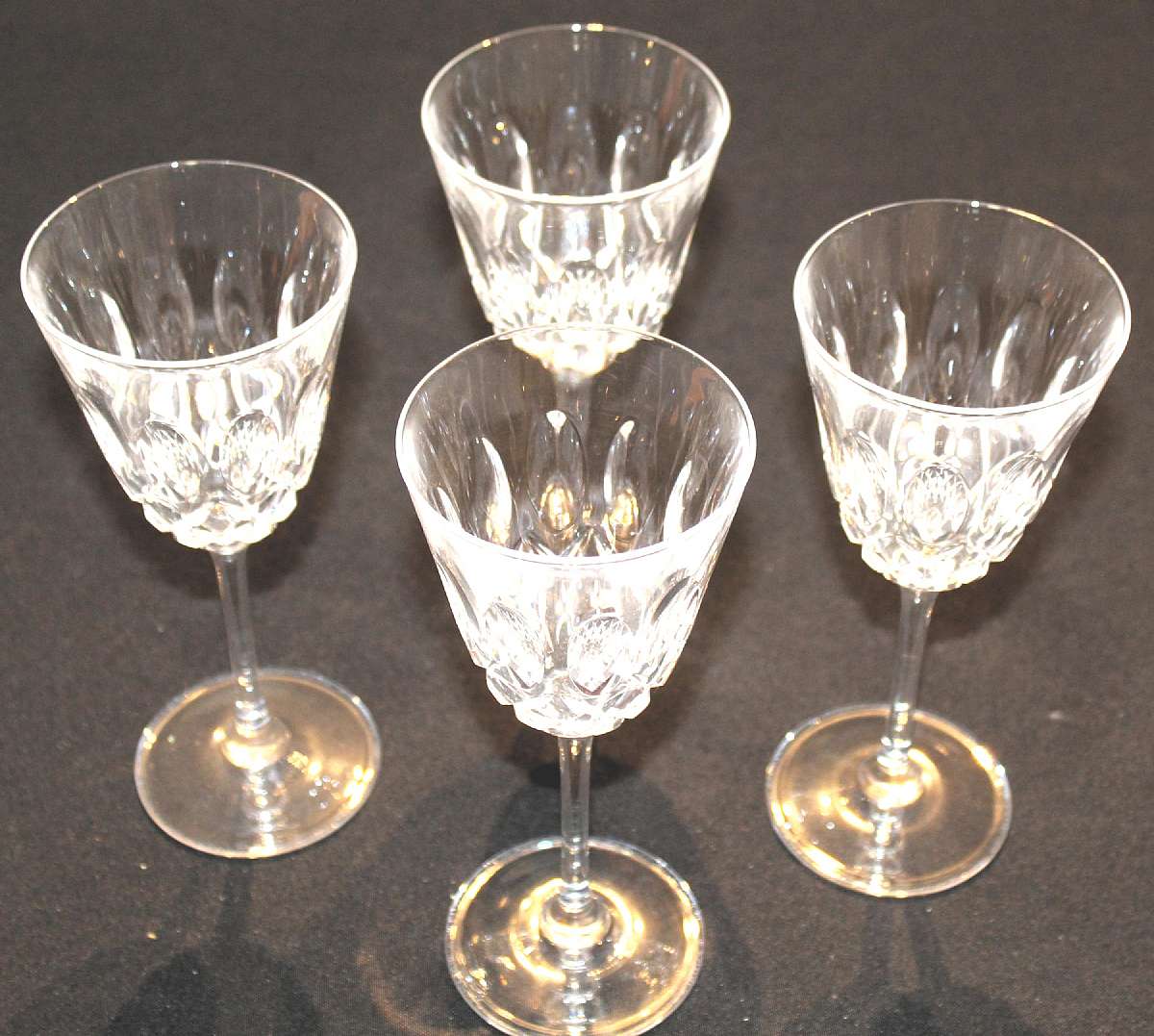 Up for sale are these Beautiful Blown Christopher Stuart Cameo Set Of Four Water Glasses in excellent condition with no chips or cracks. The Water Glasses measure approx. 7 3/4"T by 3 1/4"W.Shipping Excludes: Alaska/Hawaii, US Protectorates, AP
