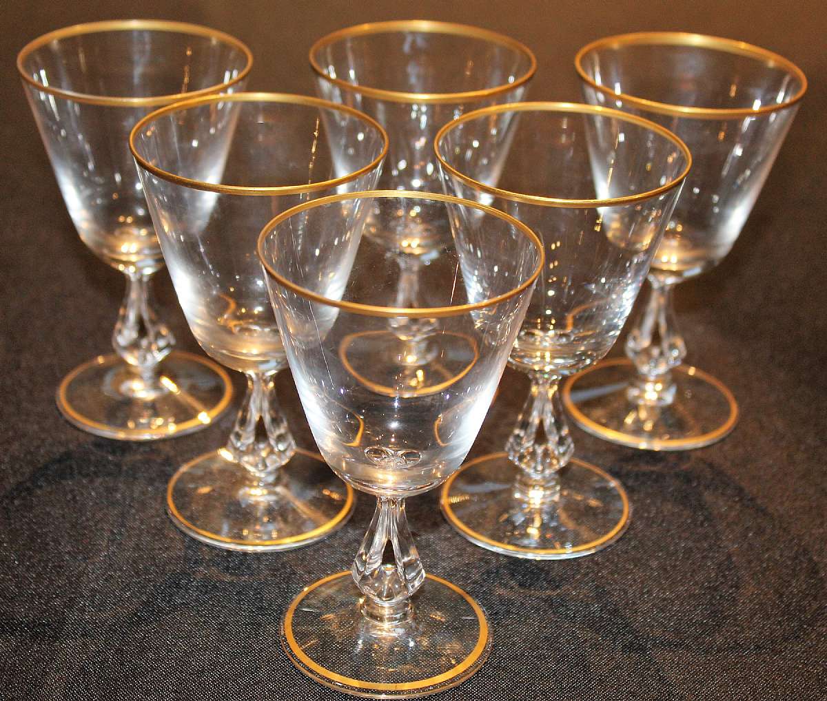 Up for sale are these Beautiful Fostoria Ambassador Set Of Six Wine Glasses in excellent condition with no chips or cracks. They measure approx. 4 1/2"T by 2 3/4"W. Vintage Crystal Stemware.Shipping Excludes: Alaska/Hawaii, US Protectorates, AP