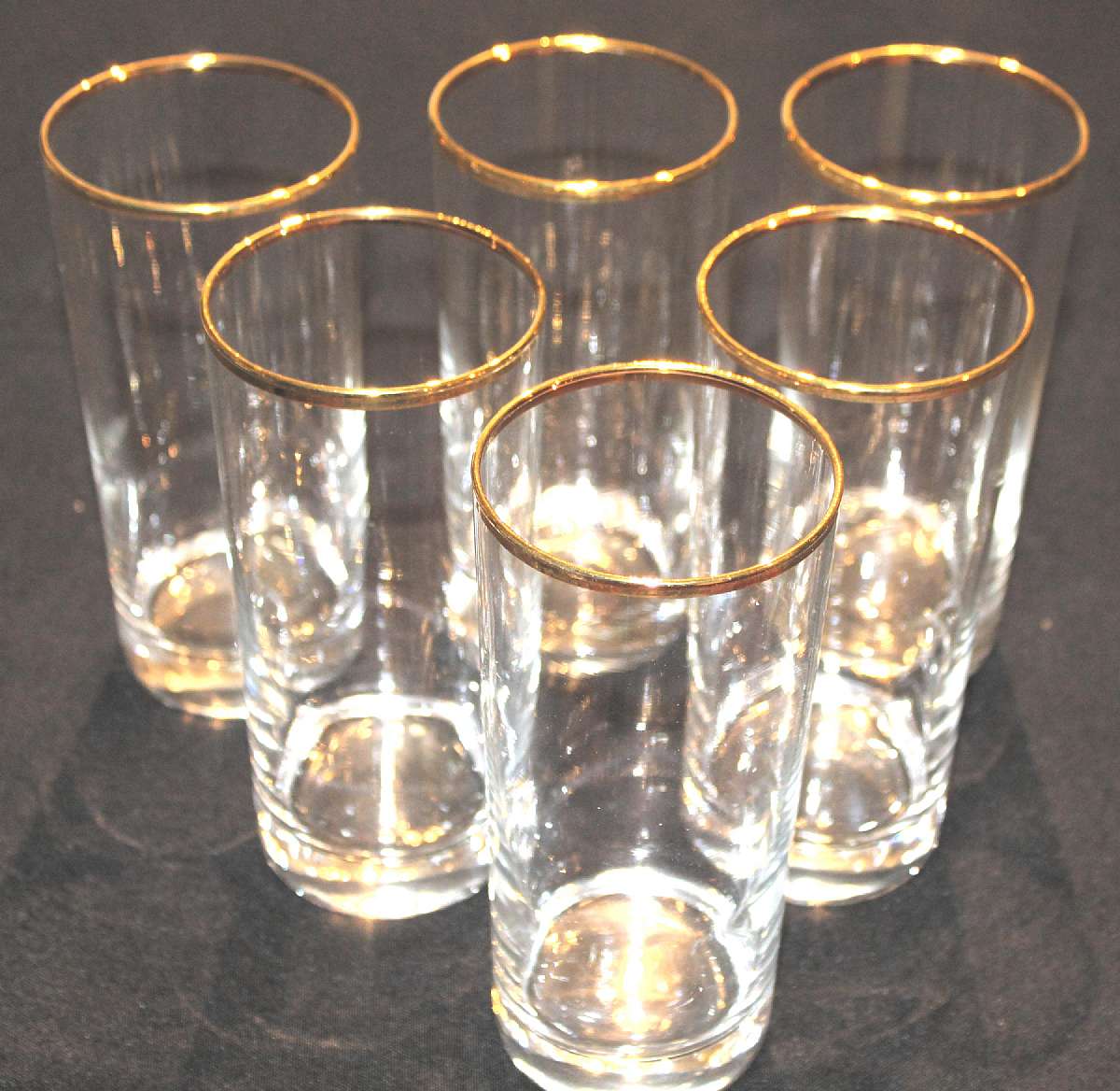 Up for sale are these Cristal D'Arques Viva Set Of Six Highball Glasses in excellent condition with no chips or cracks. The glasses measure approx. 6 1/4"T by 3 1/4"W.Shipping Excludes: Alaska/Hawaii, US Protectorates, APO/FPO, PO BoxShipping