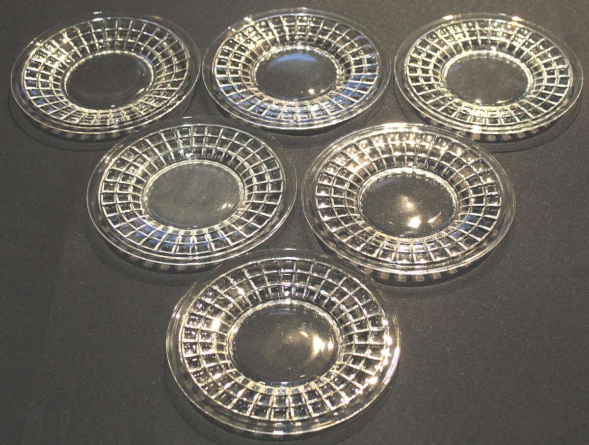 Up for sale are these Beautiful Heisey Victorian Clear Set Of Six Salad Plates in excellent condition with no chips or cracks. The Plates measure approx. 7 1/2"W.  Shipping Excludes: Alaska/Hawaii, US Protectorates, APO/FPO, PO BoxShipping Provide