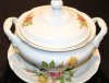 Schmidt Brasil Porcelana Leart Rose Covered Casserole & Underplate, Set of 2