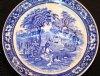 Vintage Japan JAP80 Blue & White Hunt Scene Grill Plate, 10 1/4 Inch