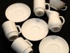 Dudson England Vermont Mugs, Cup, Saucers & Creamer, Set of 8