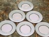 Royal Tettau South Wind Grey Green Bread Plates, Set of 6, 6 3/8 Inch