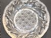 Antique Saw Tooth Rim Heavily Decorated Shallow Bowl, 8 Inch