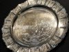 Vintage Art Prata Inox Metal Tray With Indian Pictures, 17 1/4 Inch