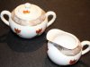ACF Japanese Porcelain Ware Creamer & Covered Sugar Bowl Circa 1970, Set of 2
