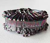 Up for sale is this Fenton Lincoln Land LLCGC 1997 20th Anniversary Milwaukee Covered Glass Container in excellent condition with no chips or cracks. The container measures approx. 4 1/4"L by 2 1/4"W.Shipping Excludes: Alaska/Hawaii, US Protec